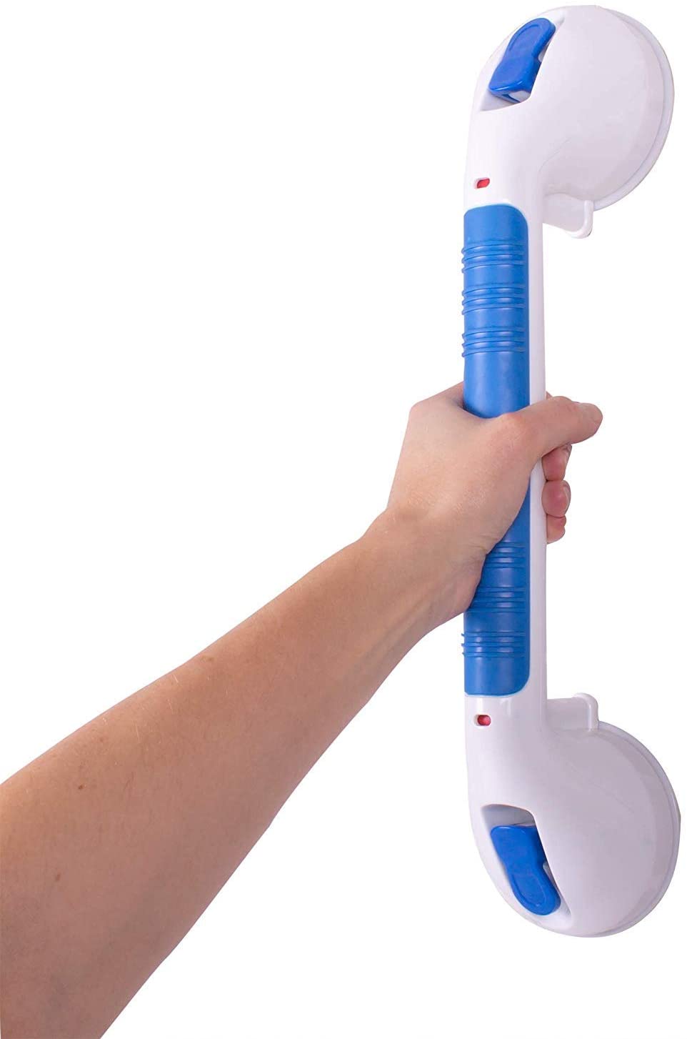 Carex Suction Shower Grab Bar – 12” Ultra Grip Shower Handle - Dual Locking Grab Bars for Bathtubs and Showers – Seniors, Disabled, Handicap, Elderly Assistance Product