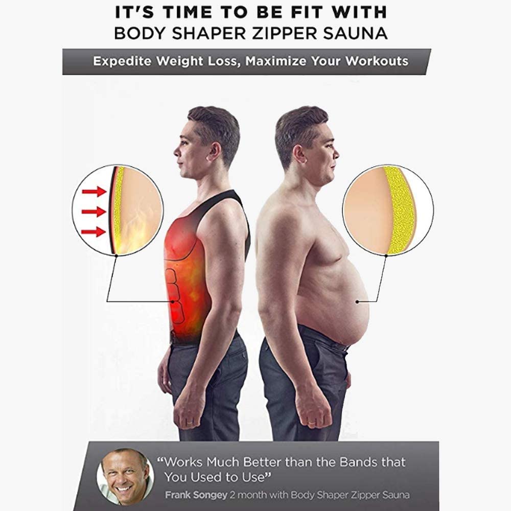 Men's Weight Loss Waist Trainer Sauna Vest 