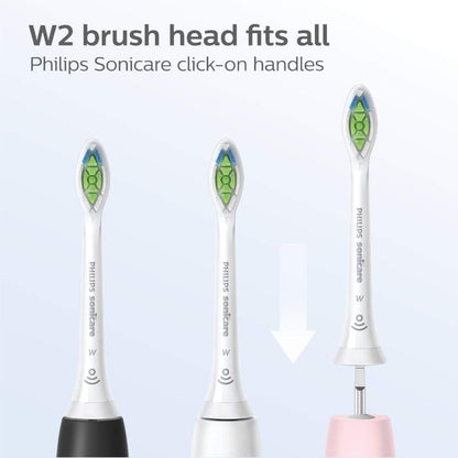 2 Pack Diamond Clean Replacement Toothbrush Heads Compatible With Philips Sonicare