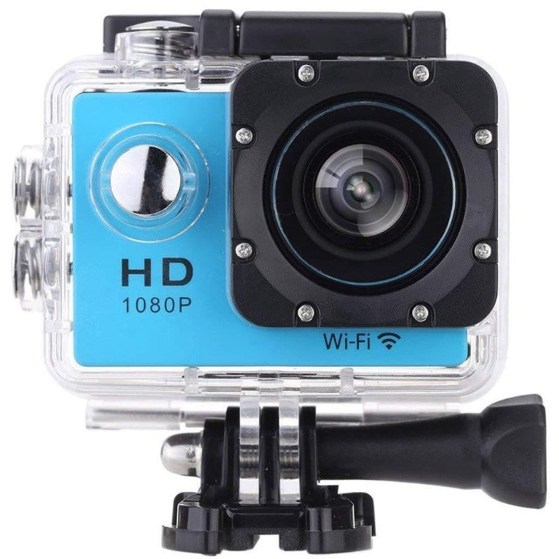 Full 1080P HD 12MP Waterproof Sports Action Cam with Mounting Accessories