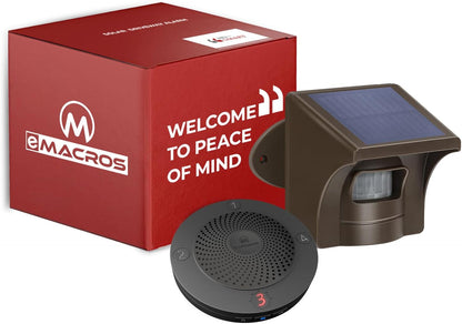 1/2 Mile Long Range Solar Wireless Driveway Alarm Outdoor Weather Resistant Motion Sensor & Detector-Security Alert System-Monitor & Protect Outside Property,No Need to Replace Battery