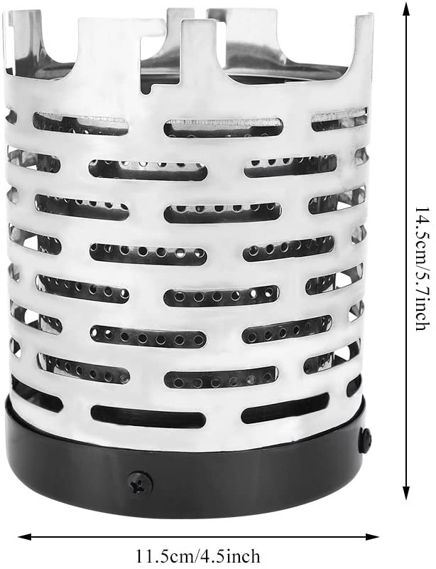 Dilwe Camping Stove Camping Mini Heater Portable Stainless Steel Tent Heating Cover with Handle and Storage Bag Camping Warm Equipment