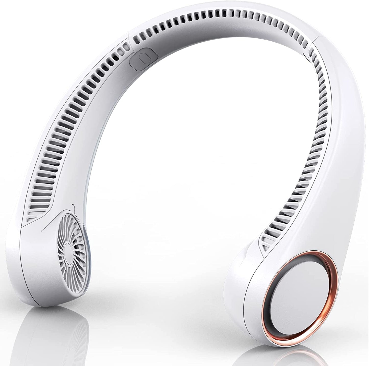  Portable Bladeless Neck Fan, 4000mAh, USB Charging, 360° Surrounding Air Outlet, Three-speed Adjustable, Quiet, 3 Seconds Rapid Cooling, Good Helper in Summer