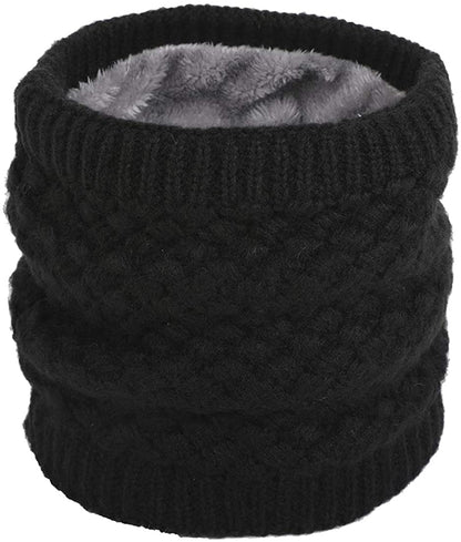 Leories Winter Neck Warmer Fleece Lined Infinity Scarf Thicken Windproof and Dust Skiing Scarf Face Mask