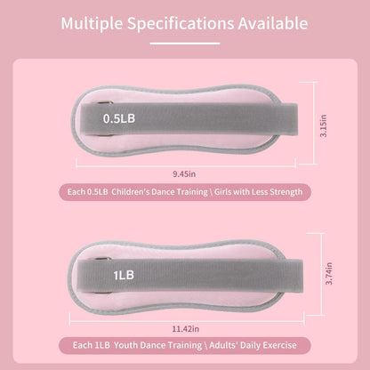 Adjustable Ankle Weights – Walking, Running & Pilates Use – Comfortable Strap Design – Wrist & Ankle Fitness Weights – Pink