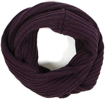 Knit Infinity Scarves for Women Thick Winter Scarf Warm Cable Knit Red Black Infinity Scarf Circle Loop Scarf