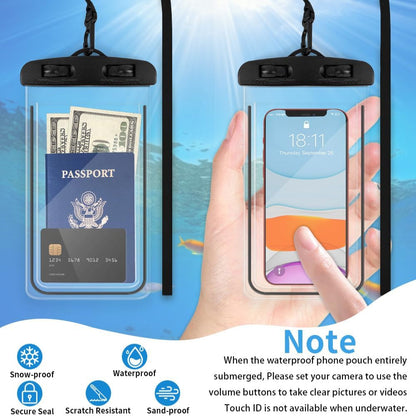 2-Pack Waterproof Phone Pouch – Wet & Dry Cell Phone Case for Beach, Vacation, Waterpark, Cruise, Underwater, Travel Essentials for Men & Women