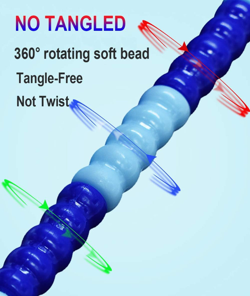 Adjustable Beaded Jump Rope – Kids & Adults Fitness Use – Tangle-Free Segmented Design – Exercise, Training, Workout & Weight Loss