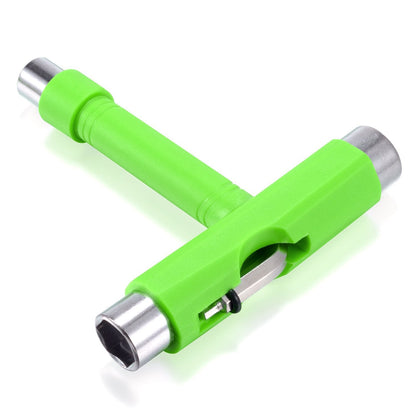 Zeato All-In-One Skate Tools Multi-function Portable Skateboard T Tool Accessory with T-type Allen Key and L-type Phillips Head Wrench Screwdriver