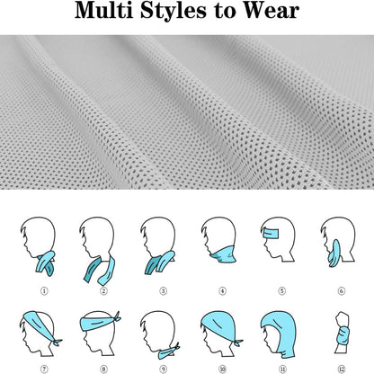4-Pack Cooling Towels – Neck Wrap & Head Band – Microfiber Quick Dry for Sports Outdoor Use