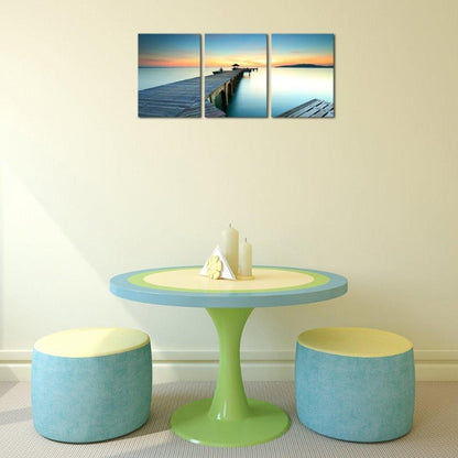 Seascape "Sunset on Ocean Beach" Canvas Wall Art
