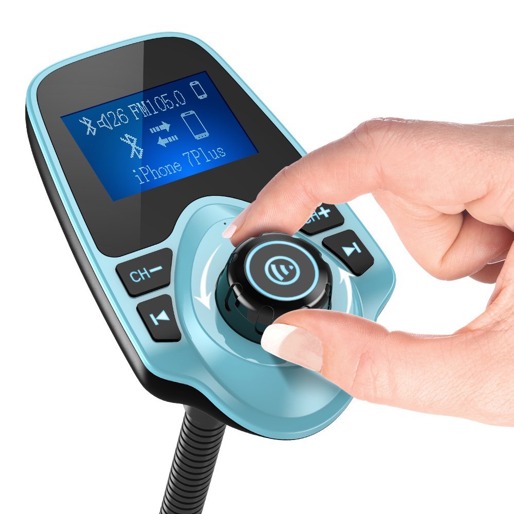 Nulaxy Wireless Bluetooth Car FM Transmitter Audio Adapter