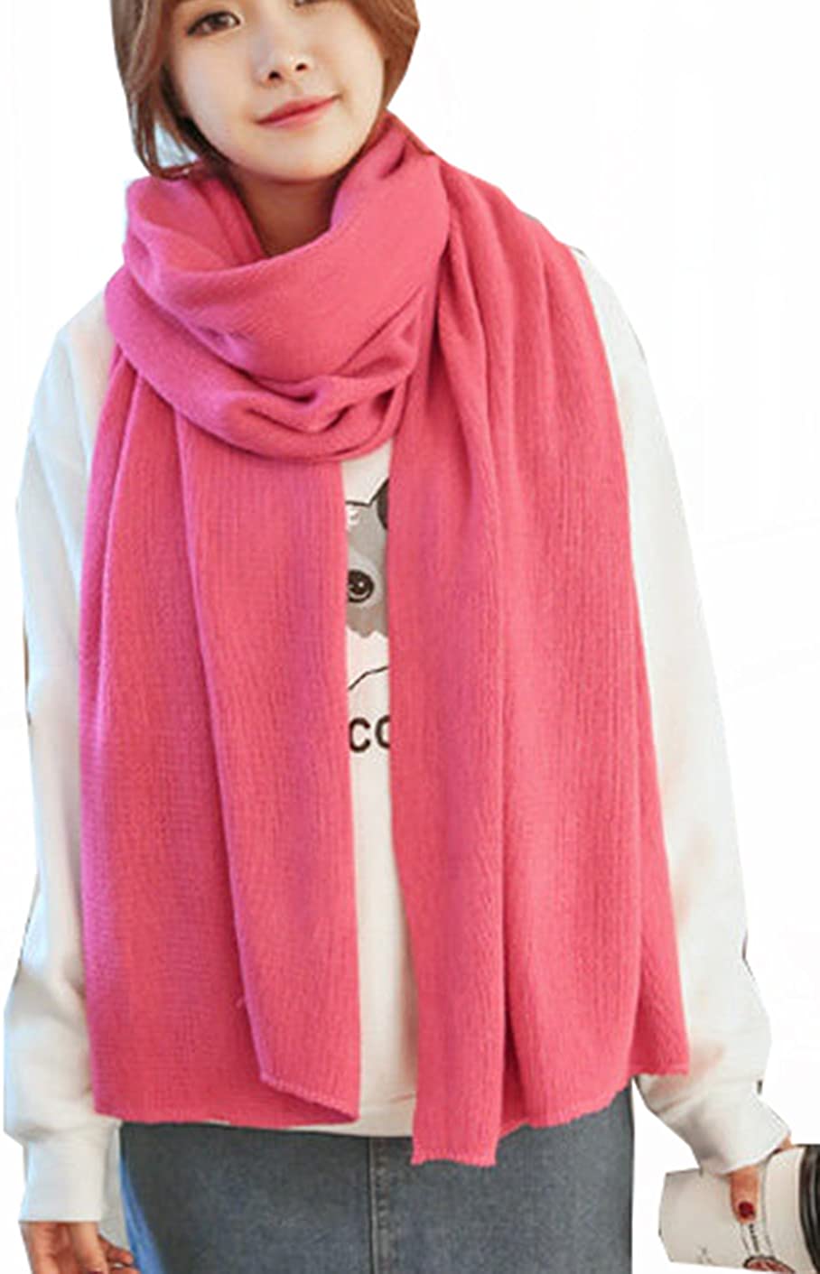 Wander Agio Womens Warm Winter Infinity Scarves Set Blanket Scarf Pure Color