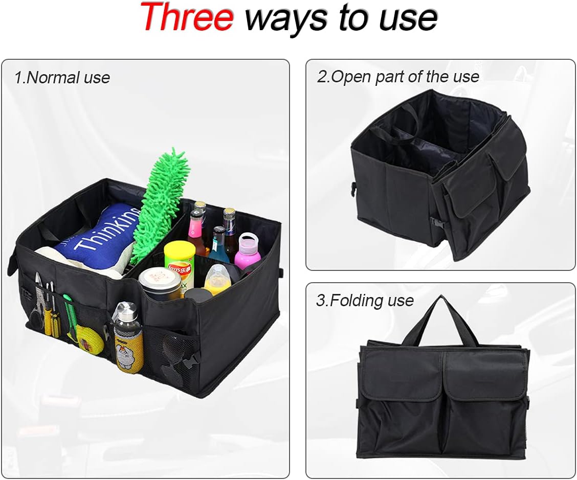 Car Trunk Organizer – Collapsible Cargo Storage Box for SUV and Truck Vehicle Storage