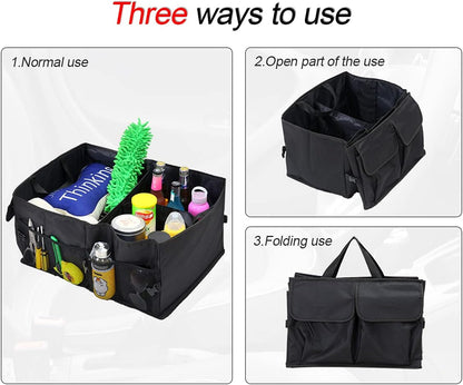 Car Trunk Organizer – Collapsible Cargo Storage Box for SUV and Truck Vehicle Storage