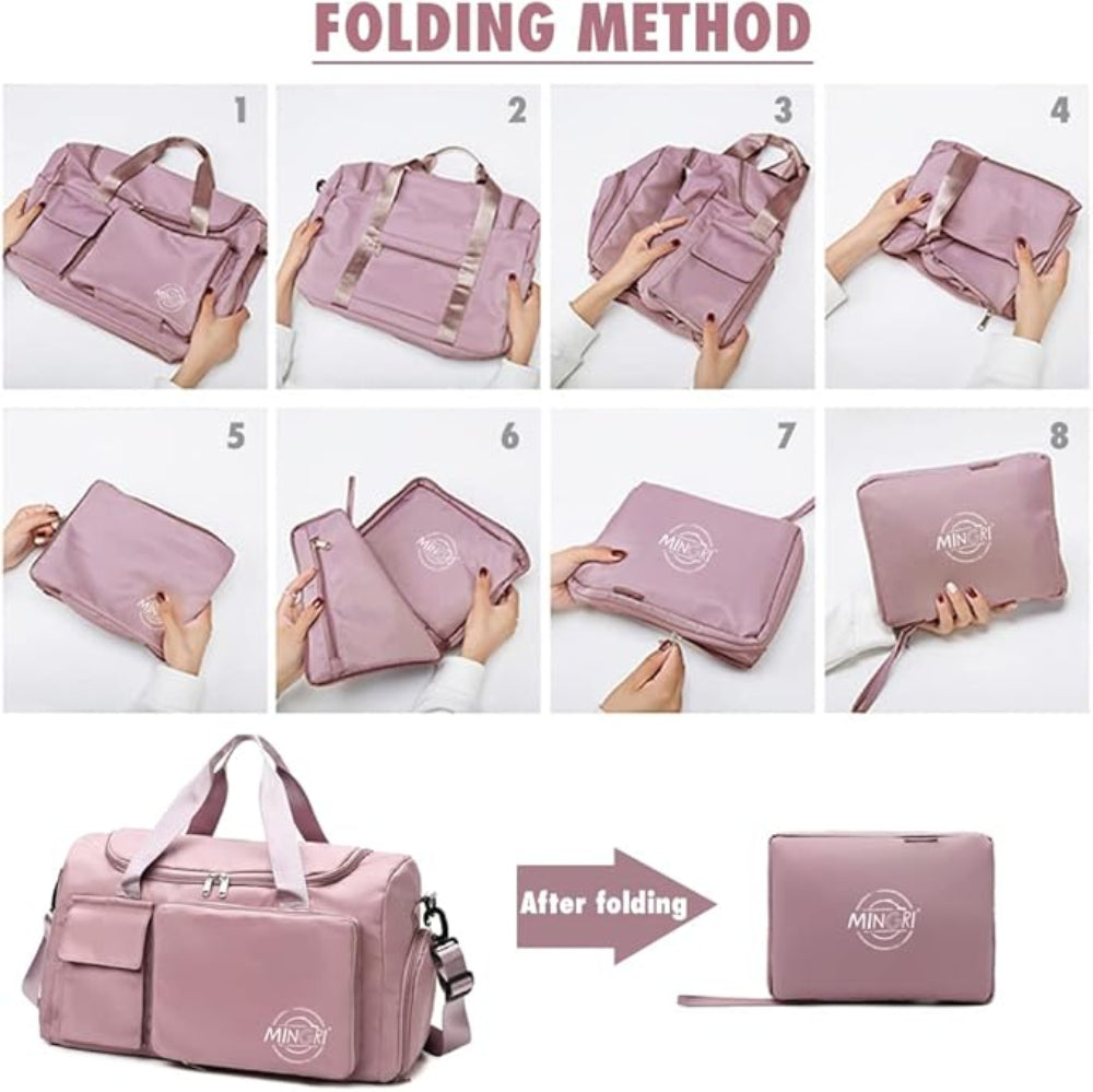 Travel Duffel Tote Bag – Weekender & Overnight Carry-On Bag for Women, Sports & Gym Duffle with Trolley Sleeve