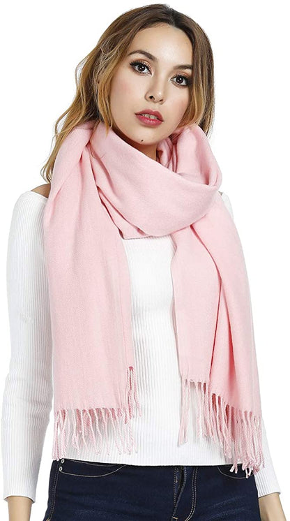 Thick Winter Scarf for Women Men, Soft Warm Cashmere Shawls Wraps, Large Size