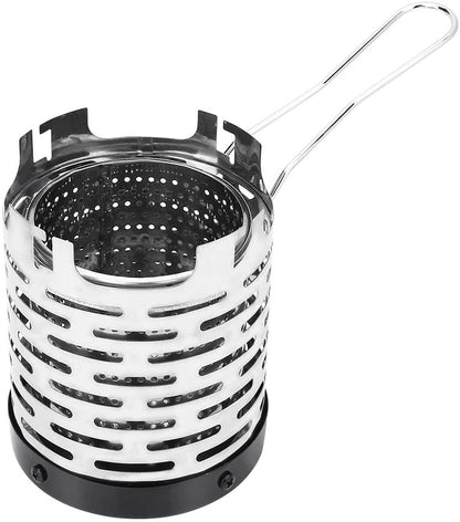 Dilwe Camping Stove Camping Mini Heater Portable Stainless Steel Tent Heating Cover with Handle and Storage Bag Camping Warm Equipment