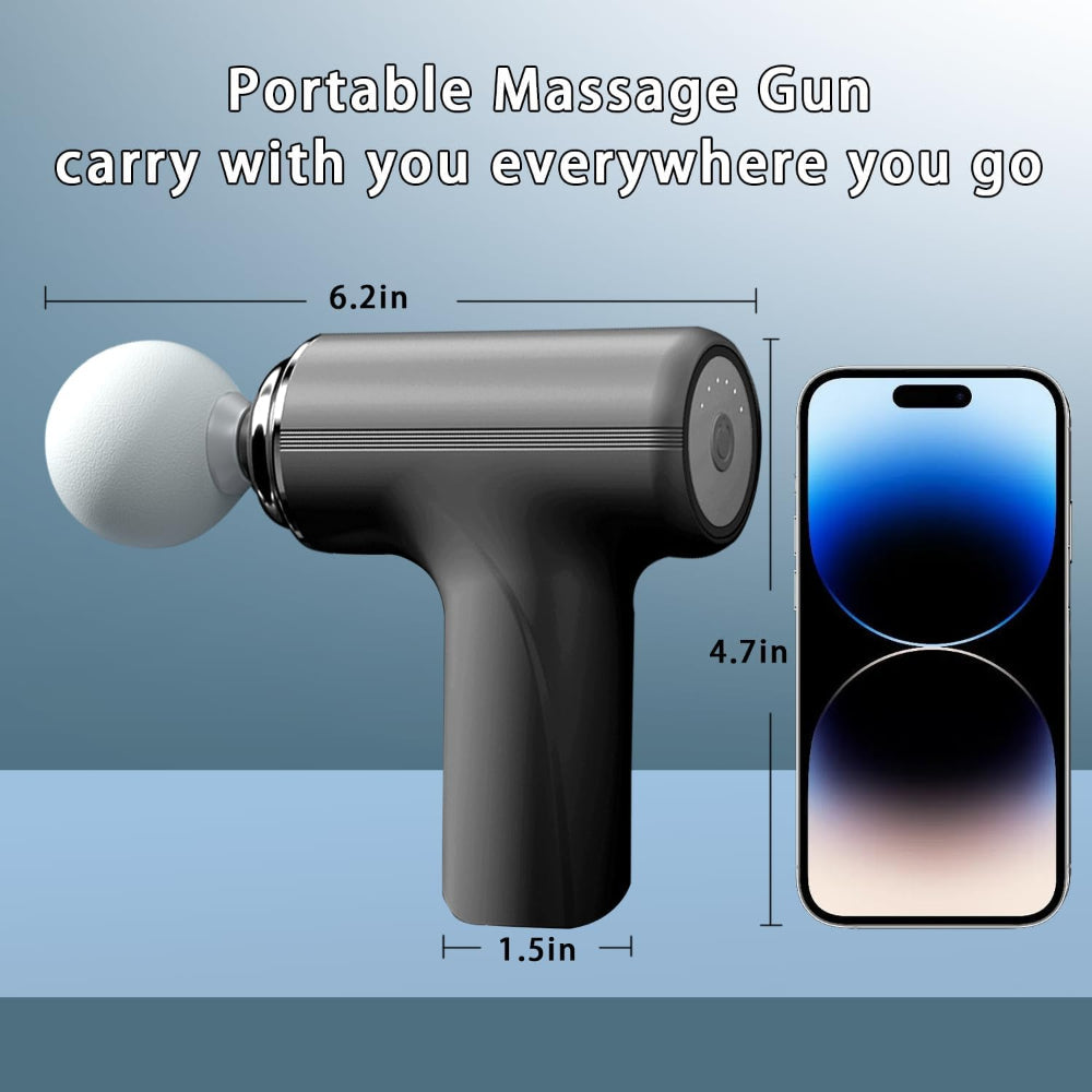 Mini Percussion Massager – Deep Tissue Handheld Massager for Back & Neck, Pain Relief, Small Travel Muscle Massager for Athletes
