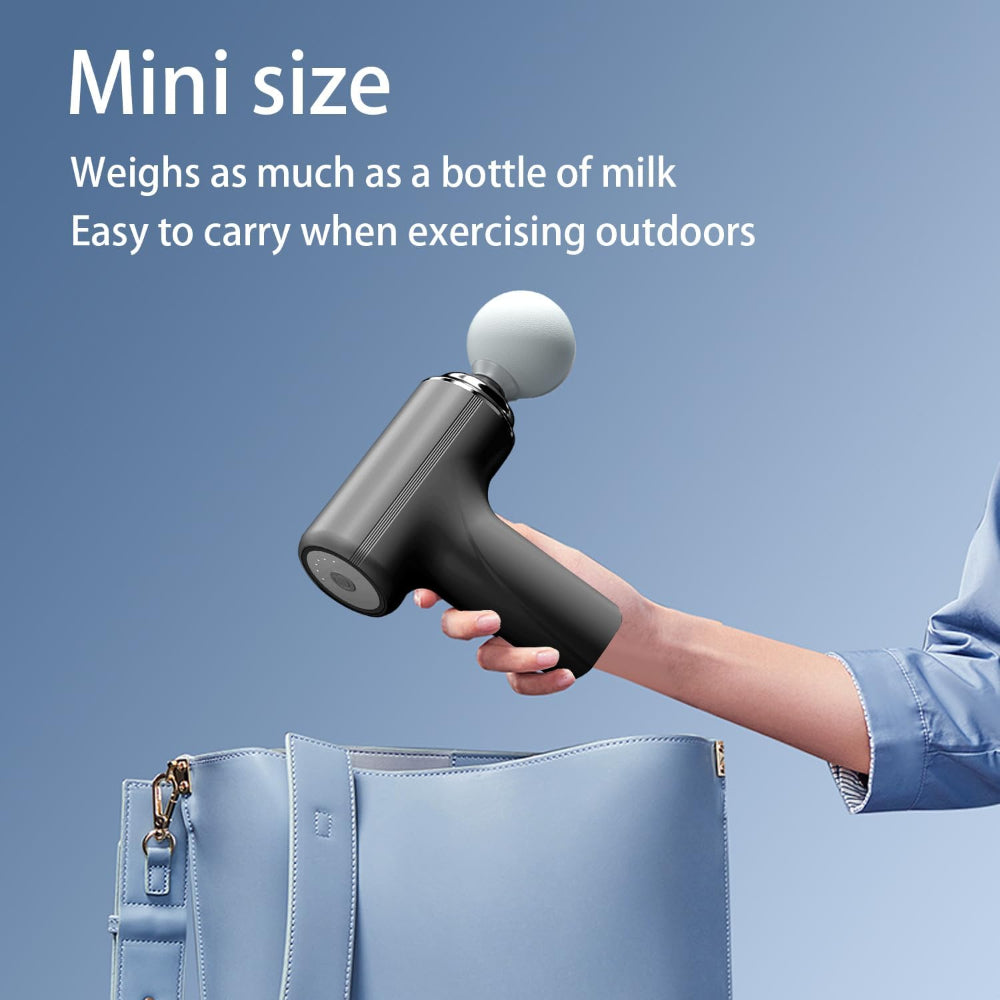 Mini Percussion Massager – Deep Tissue Handheld Massager for Back & Neck, Pain Relief, Small Travel Muscle Massager for Athletes