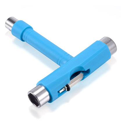Zeato All-In-One Skate Tools Multi-function Portable Skateboard T Tool Accessory with T-type Allen Key and L-type Phillips Head Wrench Screwdriver