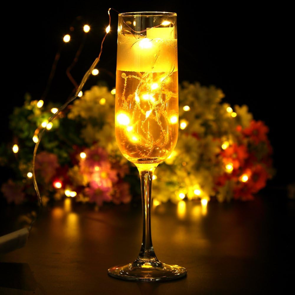 2-Pack Fairy String Lights – 20ft 60 LED Battery Operated Copper Wire Lights with Remote