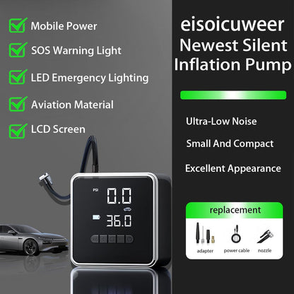 Portable Tire Inflator – 150 PSI Air Compressor Pump – Fast Inflation for Cars, Motorcycles, Bicycles & Sports Balls