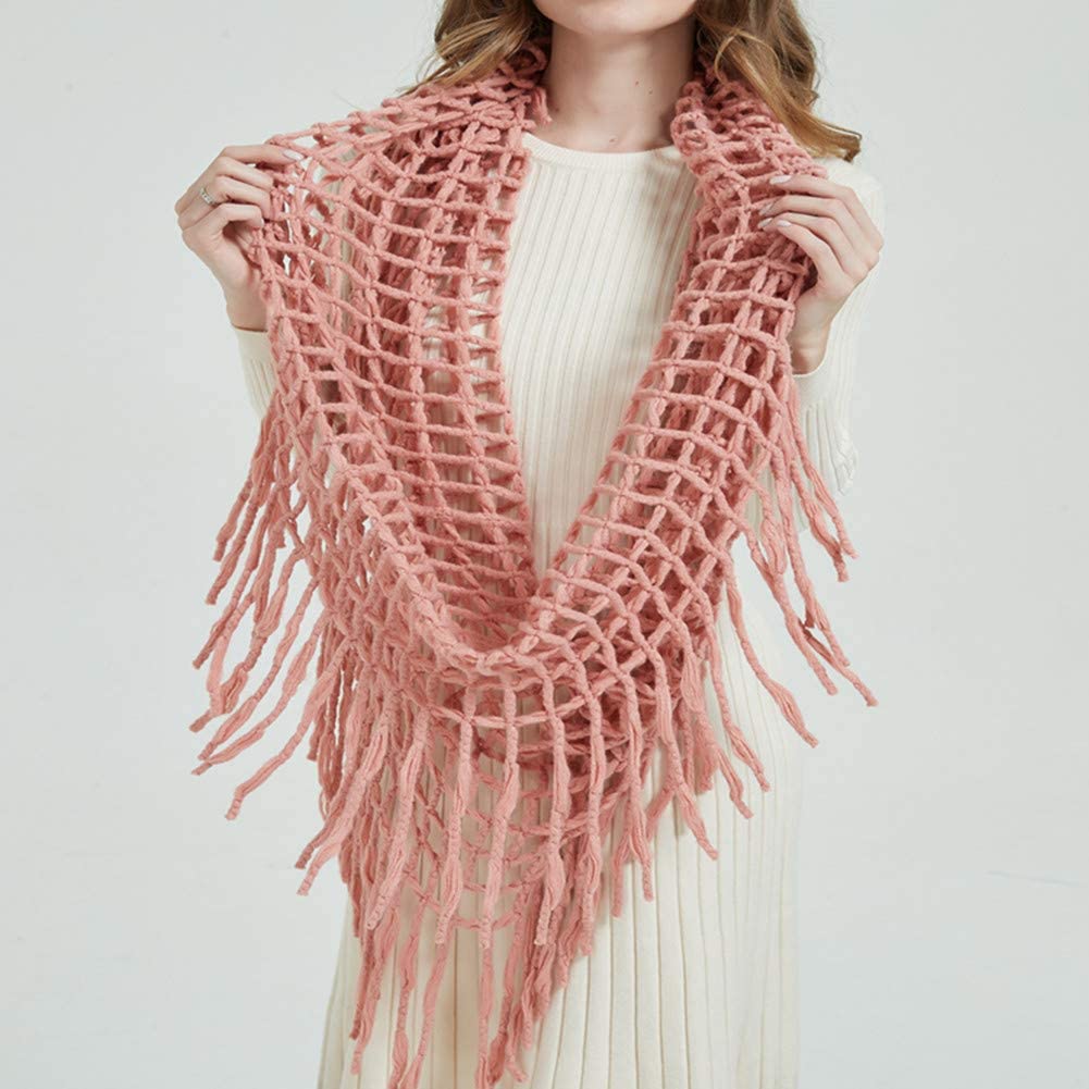 Winter Women Thick Cable Knit Ribbed Infinity Circle Loop Scarf