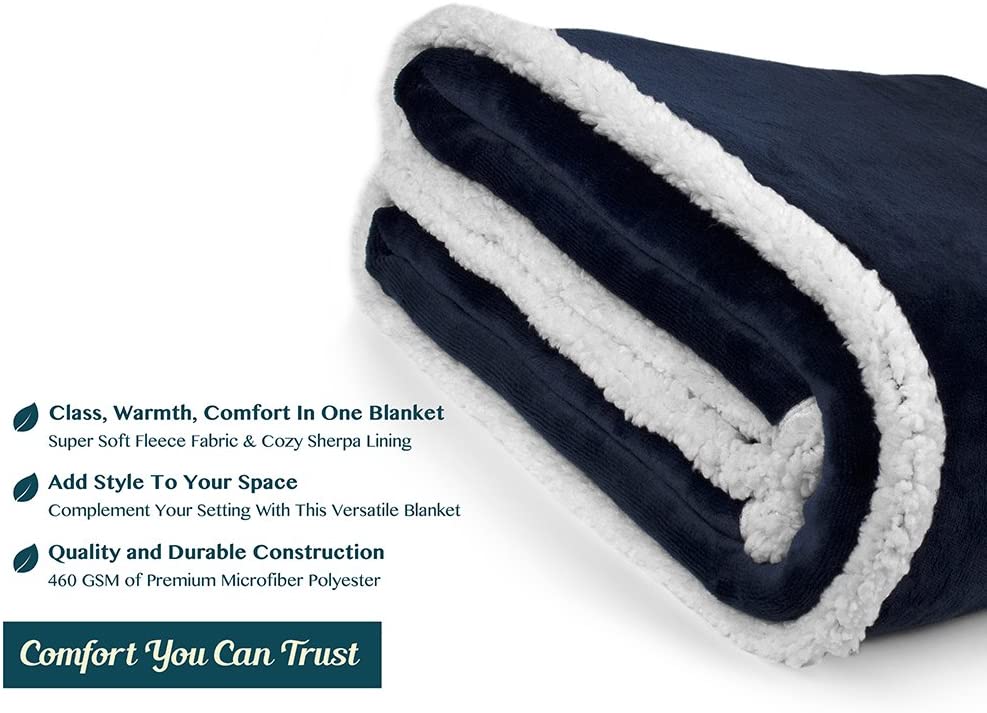 Twin Plush Sherpa Blanket