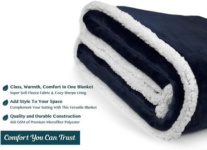Twin Plush Sherpa Blanket