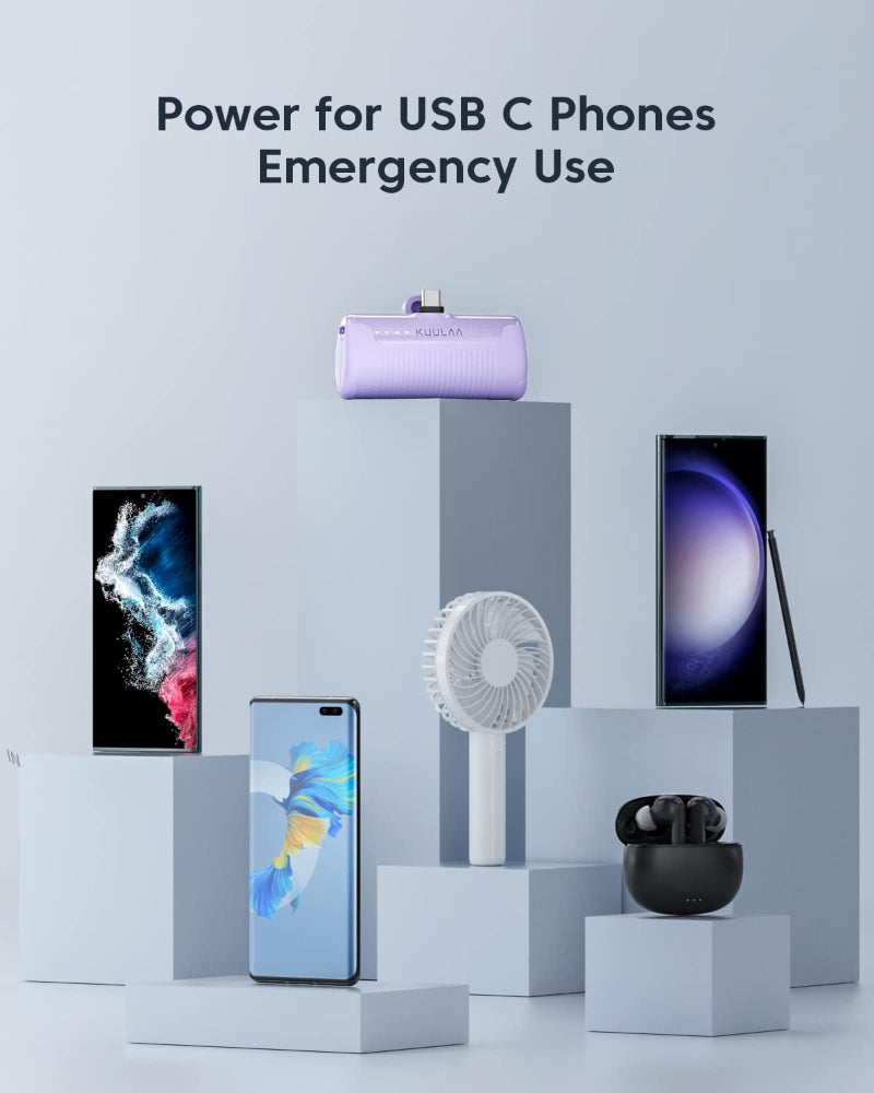 Portable USB-C Power Bank – 4500mAh Compact Phone Charger – Compatible with iPhone, Samsung, Pixel, Android Devices