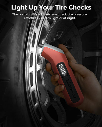 Digital Tire Pressure Gauge T300 – 3–200 PSI Industrial Gauge, ANSI B40.7 Grade 2A Calibrated, Replaceable AAA Batteries
