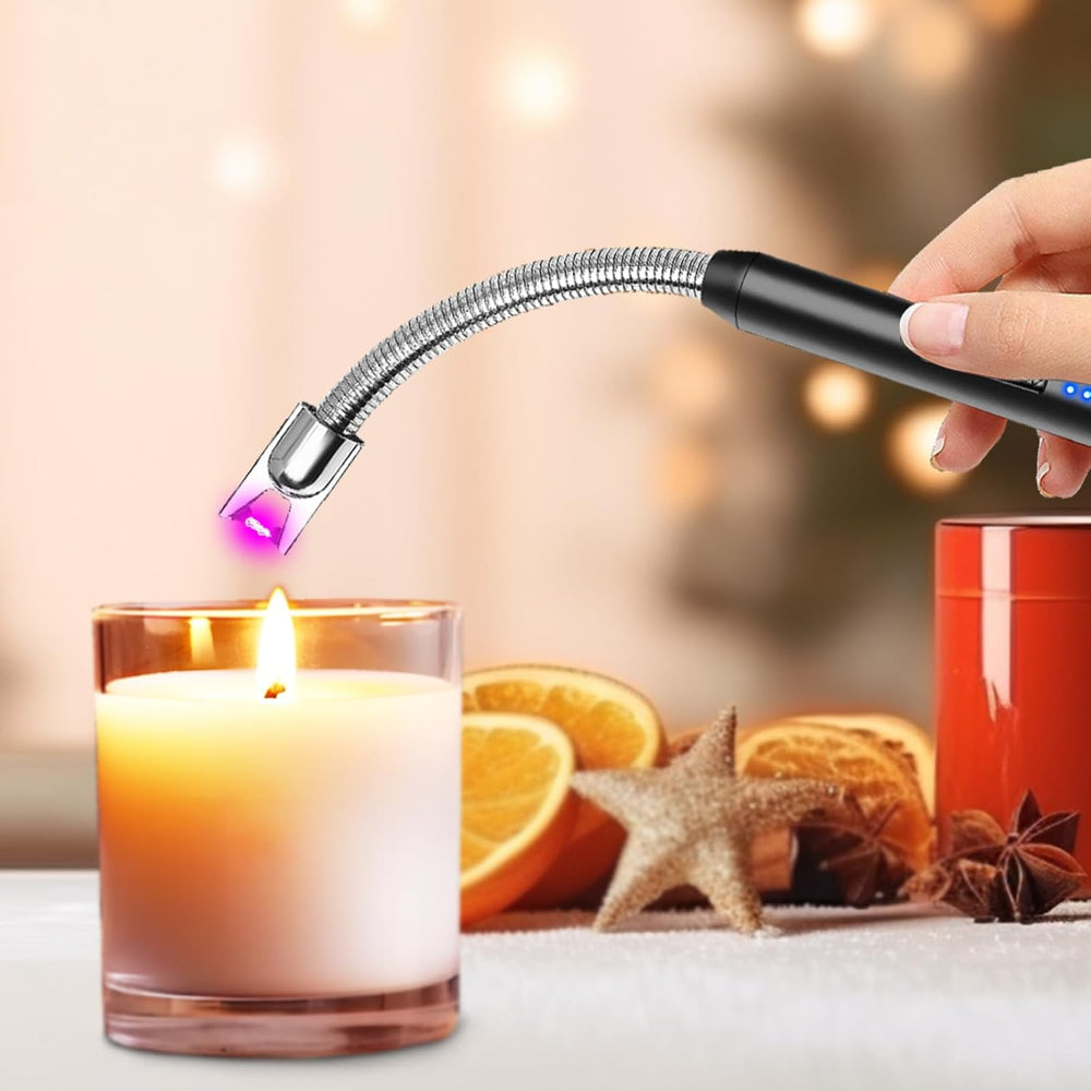 3-Pack Electric Arc Lighters – Rechargeable Windproof Plasma Lighters with Flexible Neck