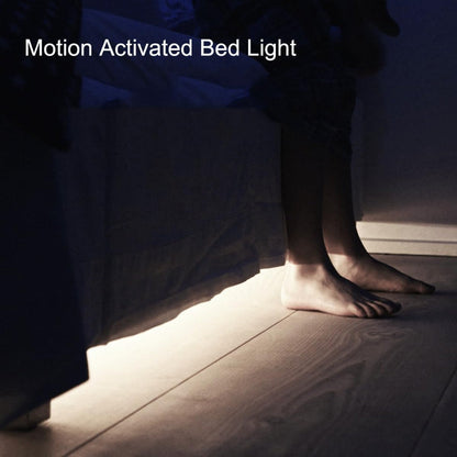 9.8ft Motion Sensor LED Strip Light – Battery-Powered Under Cabinet, Closet, Basement, Counter, Bed & Stair Light, 4000K