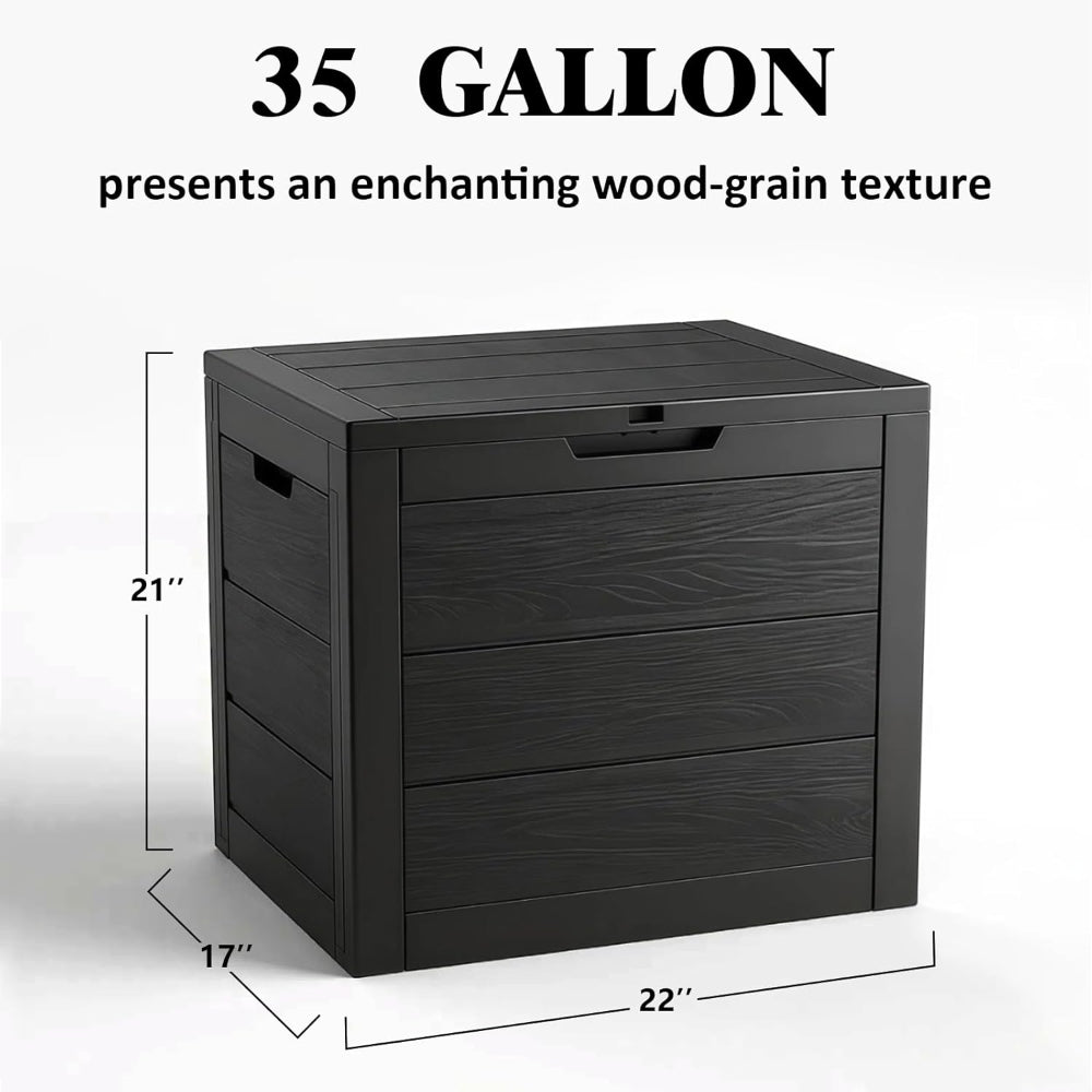 Outdoor Storage Box – Waterproof Resin Deck Box for Package Delivery Patio Storage