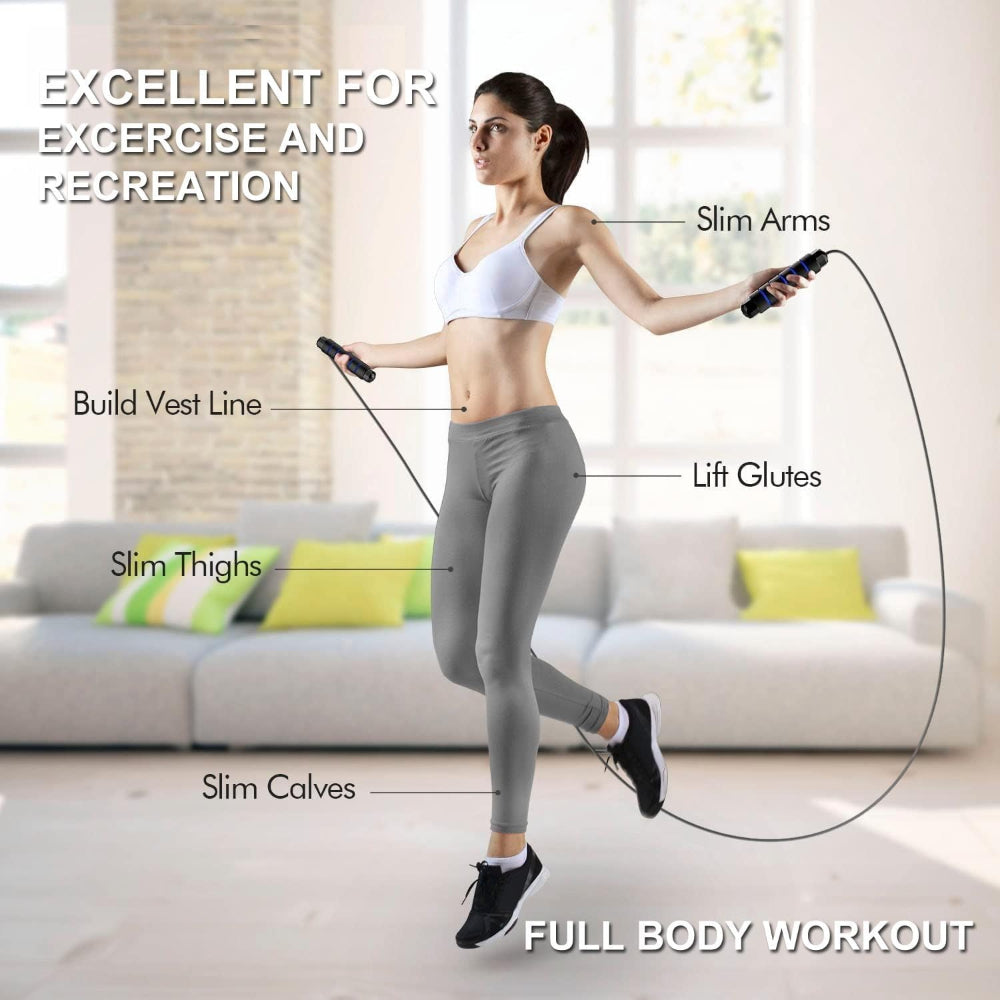 Jump Rope – Adjustable Fitness Exercise Equipment for Home Gym, Multi-Color, Men Women Kids