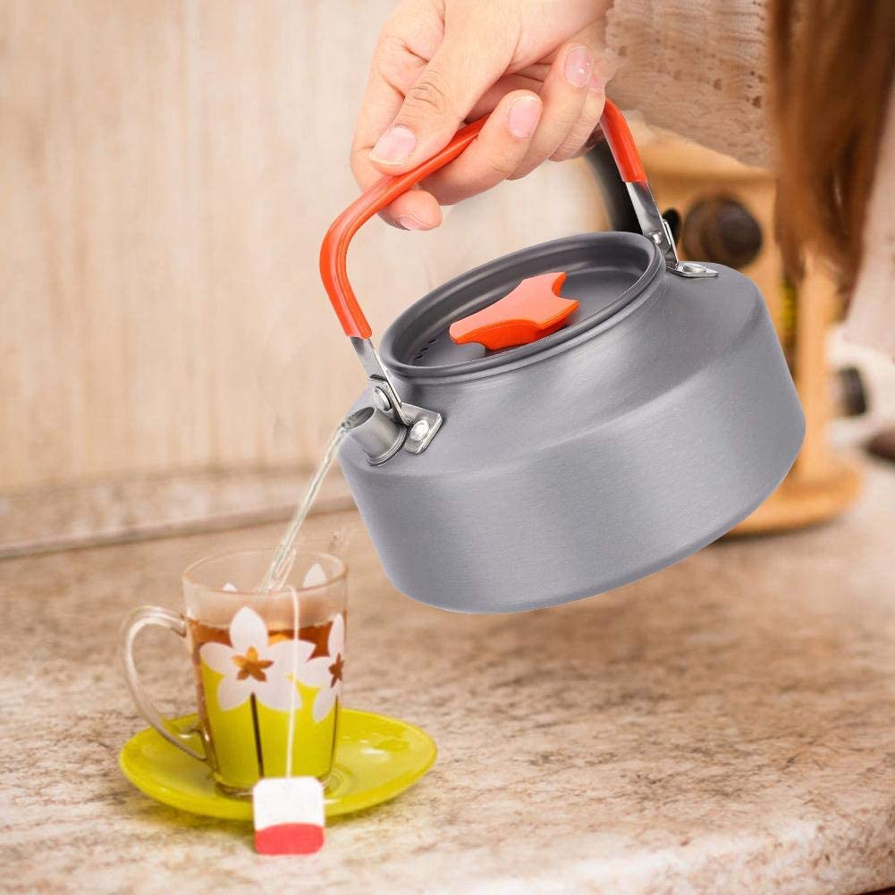VGEBY1 Tea Pot, Water Kettle Teapot Coffee Pot 1.1L Outdoor Camping Teapot Safe and Heat Resistant Cooking Outdoor Equipment