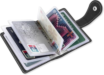 2-Pack Credit & Business Card Holders – 26-Card Organizer Use – SD Card Storage Included – Compact Book-Style Design for Men & Women