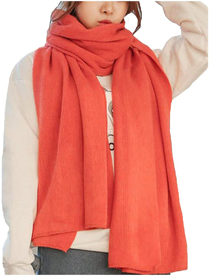 Wander Agio Womens Warm Winter Infinity Scarves Set Blanket Scarf Pure Color