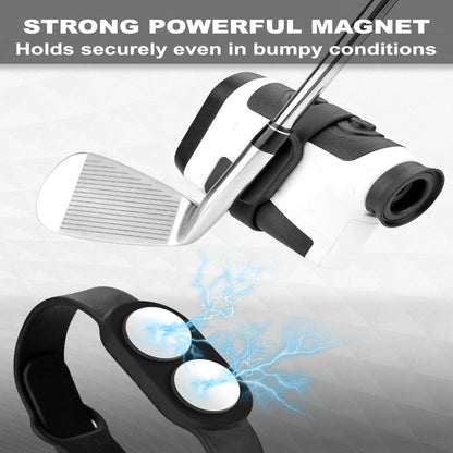 1-Pack Rangefinder Strap Holder – Magnetic Cart Mount, Adjustable Slim Wrap, Durable Nylon