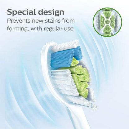 2 Pack Diamond Clean Replacement Toothbrush Heads Compatible With Philips Sonicare