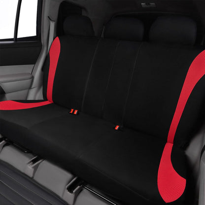Full Set Car Seat Covers – Front & Rear Bench Polyester Mesh Fabric – Easy Install SUV Car Covers