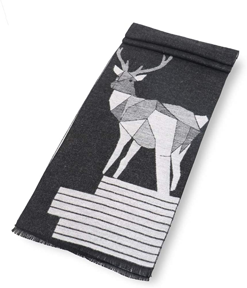 Men's Winter Warm Cashmere Scarf,Fashion Lightweight and Soft Scarves