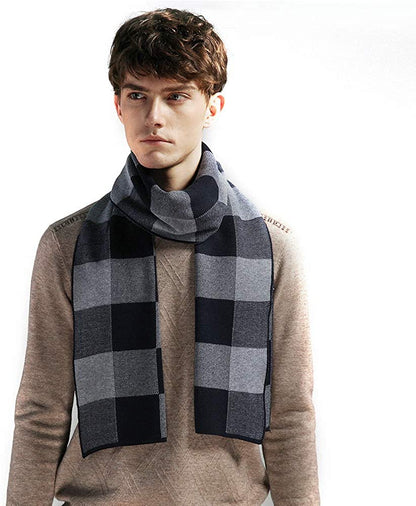 Eagool Knitting Scarf for Men Gift Idea Extremely Warm Super Soft Wool Scarf for Winter Autumn and Spring