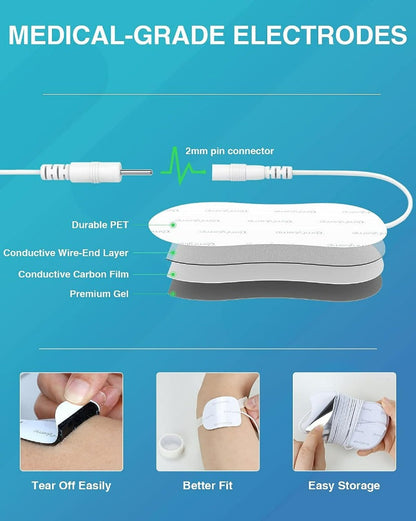  TENS Unit Muscle Stimulator, Dual Channels TENS Machine for Pain Management, Electronic Pulse Massager for Back, Neck, Sciatica, Shoulder Pain Relief, 12 Modes, 8 Electrode Pads
