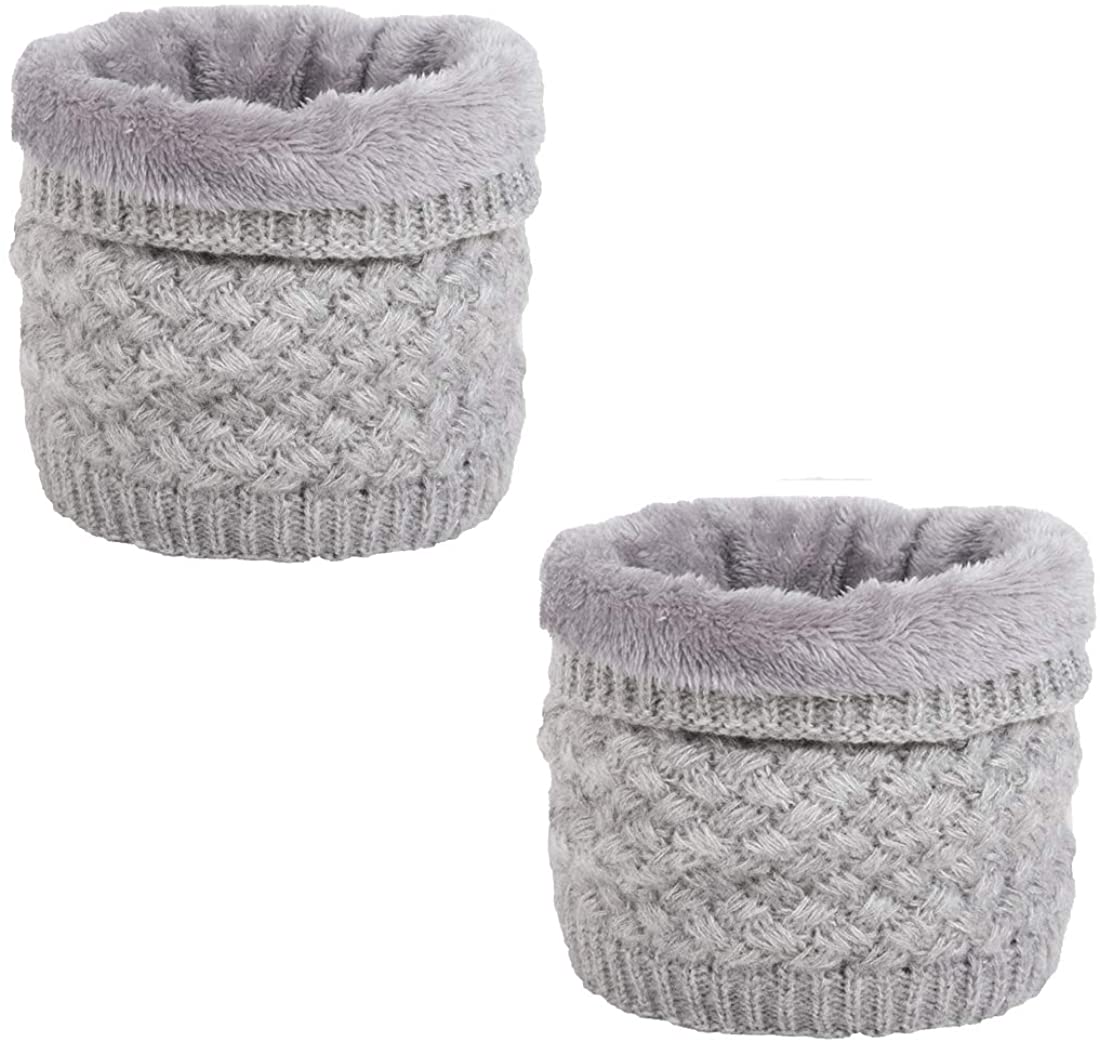 Leories Winter Neck Warmer Fleece Lined Infinity Scarf Thicken Windproof and Dust Skiing Scarf Face Mask