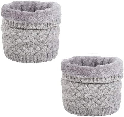 Leories Winter Neck Warmer Fleece Lined Infinity Scarf Thicken Windproof and Dust Skiing Scarf Face Mask