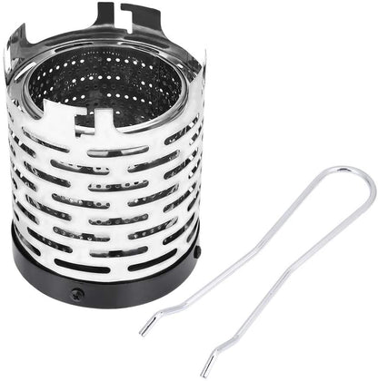 Dilwe Camping Stove Camping Mini Heater Portable Stainless Steel Tent Heating Cover with Handle and Storage Bag Camping Warm Equipment