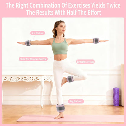 Adjustable Ankle Weights – Walking, Running & Pilates Use – Comfortable Strap Design – Wrist & Ankle Fitness Weights – Pink
