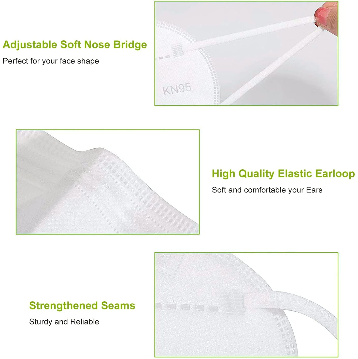 20 Pack 5 Layer Design Safety Mask - White